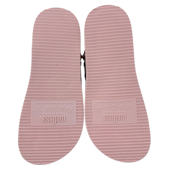 New in Box Mini Melissa Pink/Pink Glitter Mel Cosmis Sandals Kids Size 2 - Picture 8 of 13